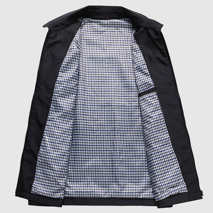 Theodore Willow Men's Lightweight Business Spring Jacket - Structured Polyester Blend