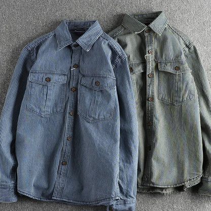 Men's Long Sleeve Stripe Shirt