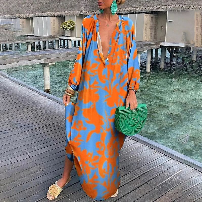 Women's Beach Cover Up Loose Fit Abstract Print