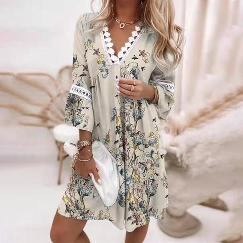 Casual Floral Mini Dress for Women