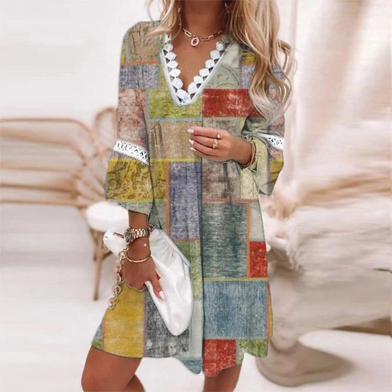 Casual Floral Mini Dress for Women