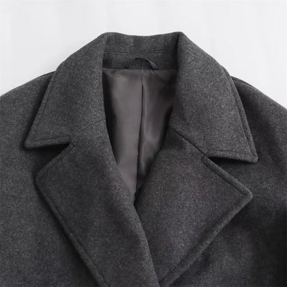 Women's Longline Coat Wide Lapel