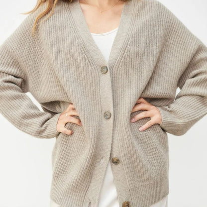 Soft Spacious Cashmere Sweater Cardigan