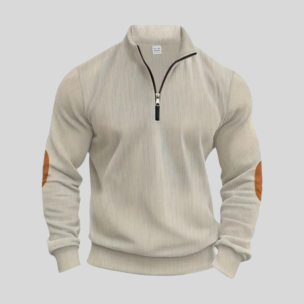 Men's Ribbed Cuff Pullover Sweater - VibreMode
