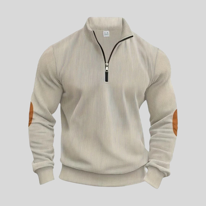 Men's Ribbed Cuff Pullover Sweater - VibreMode
