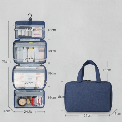 Travel Toiletries Bag Multi Compartment Organiser
