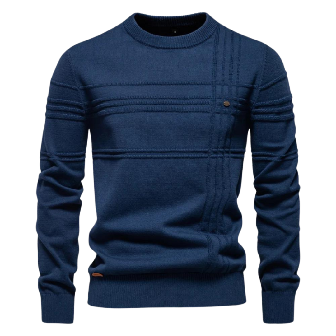 Men's Checkered Wool Sweater