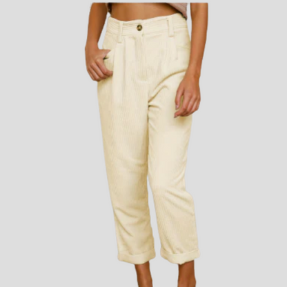 Corduroy Trousers Casual Textured Pants