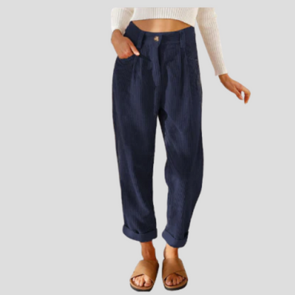 Corduroy Trousers Casual Textured Pants