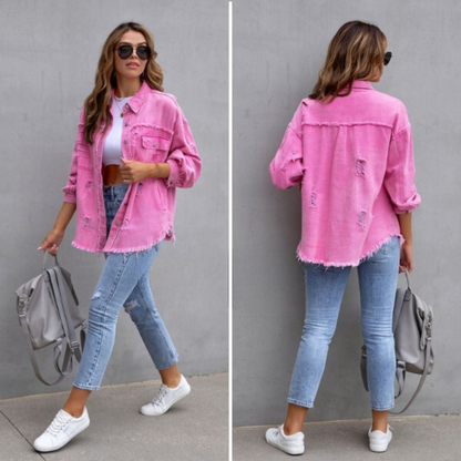Women's Button Down Jacket Vintage Style
