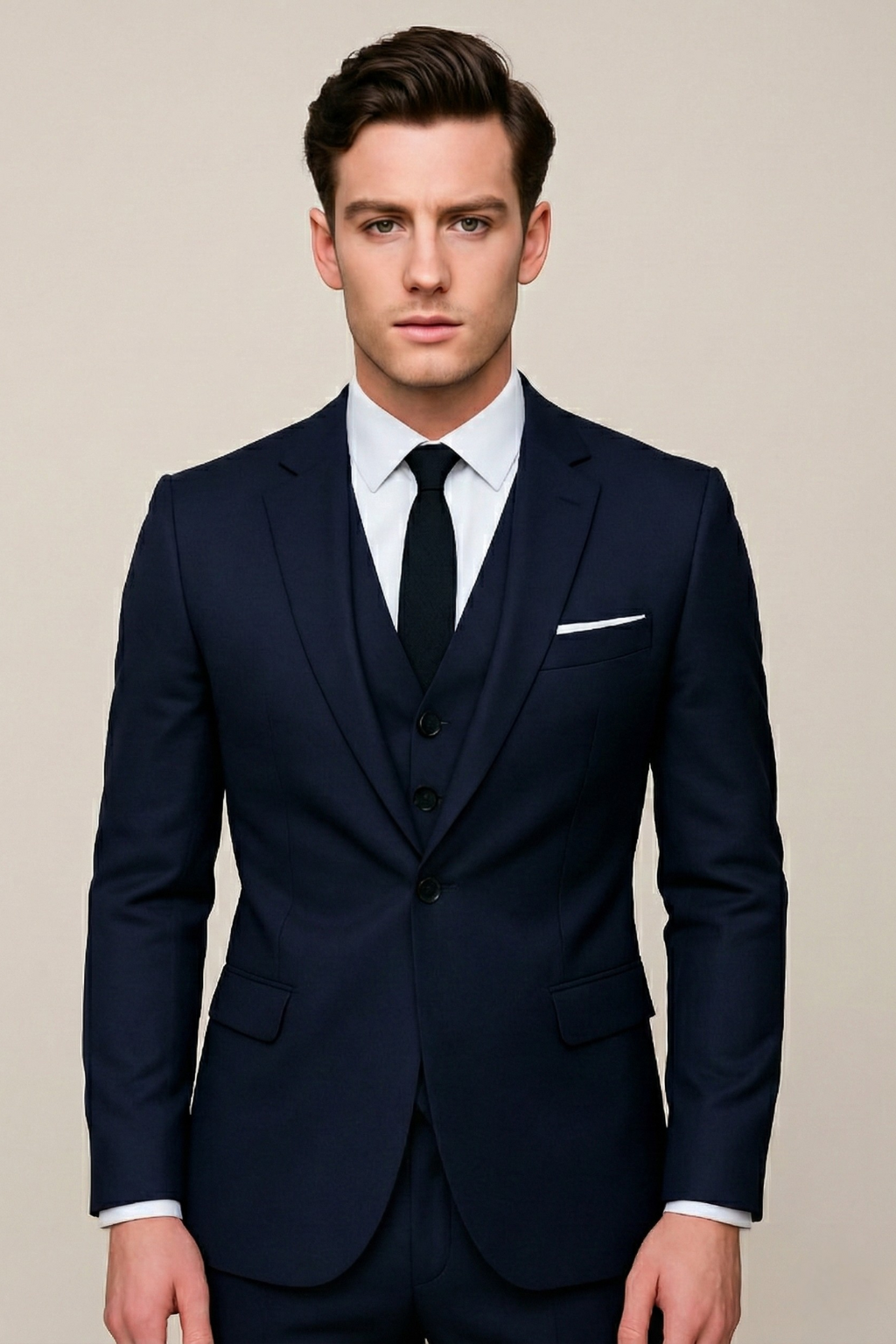 Men's Single Breasted 3-Piece Suit - VibreMode