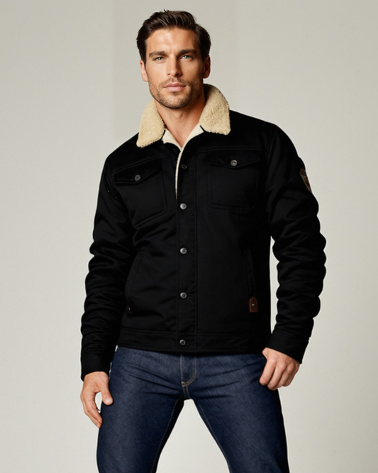 Men's Insulated Fleece Lined Winter Coat - VibreMode