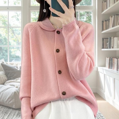 Women's Cardigan Front Button Detail