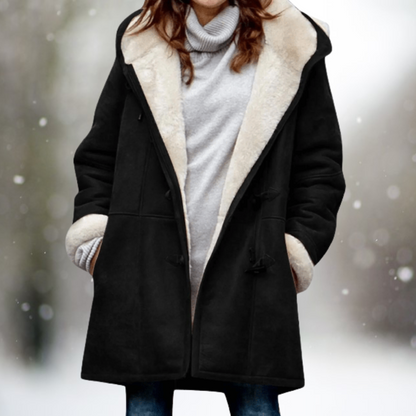 Women's Winter Coat Contrast Lining - VibreMode