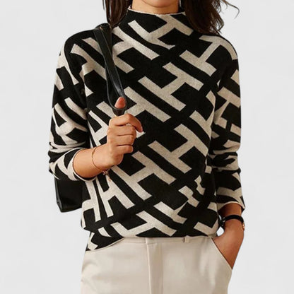 Women's Knit Sweater Modern Pattern - VibreMode