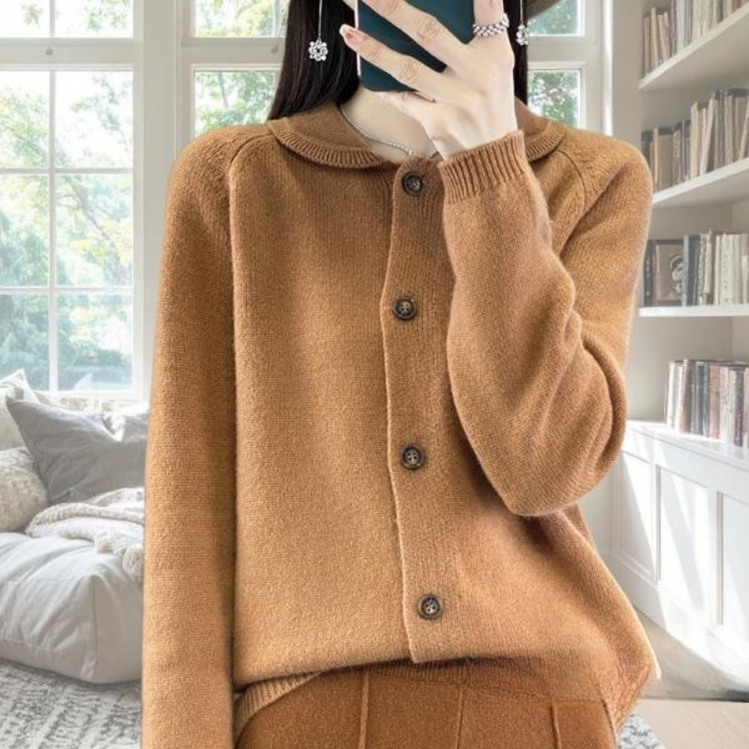Women's Cardigan Front Button Detail