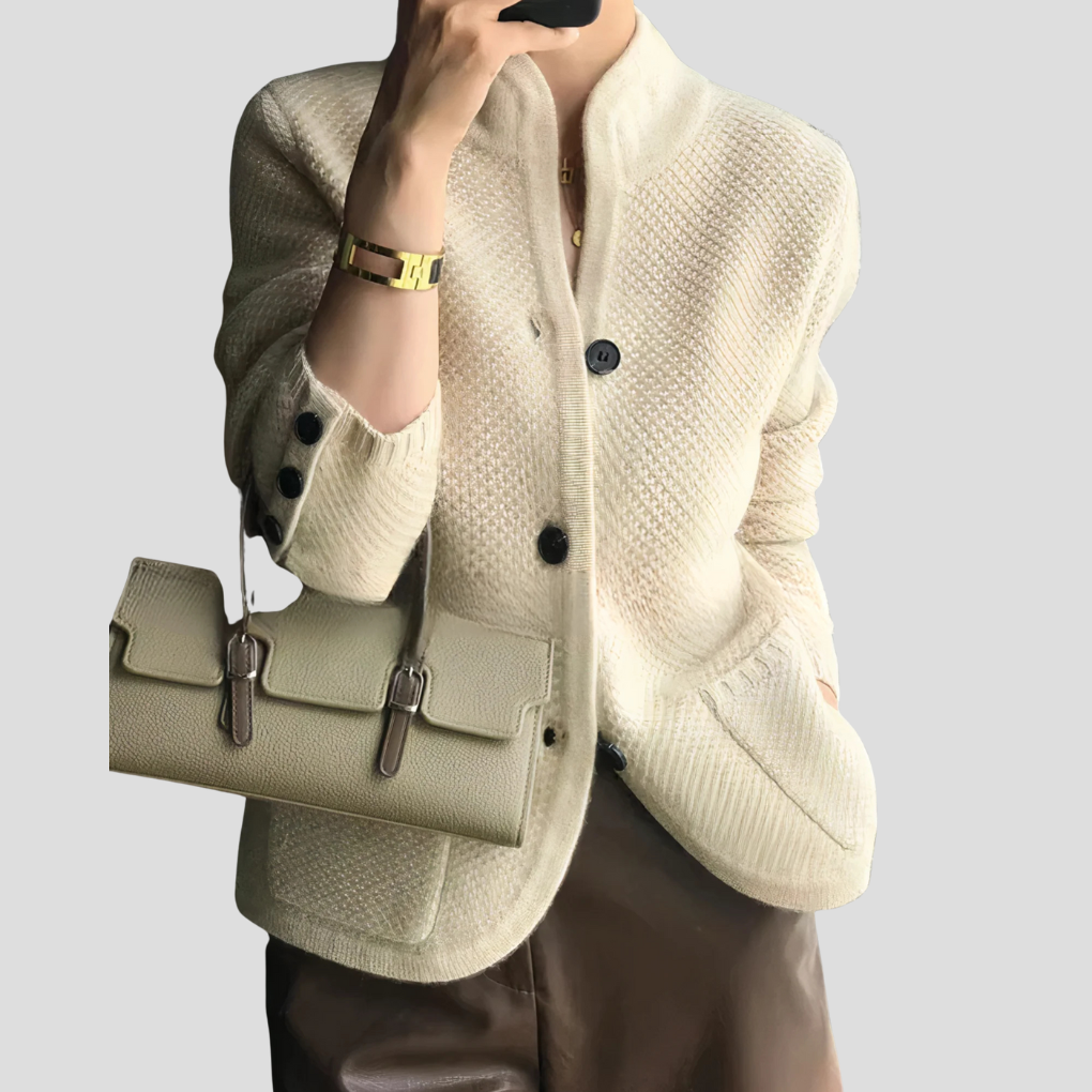 Women's Cashmere Cardigan Sweater - VibreMode