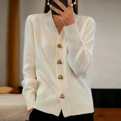 V-Neck Cardigan Sweater for Women – Stylish & Cozy Layering Piece 1
