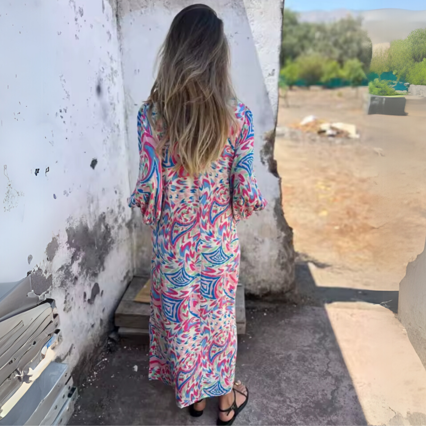 Women's Loose Fit Spring Dress With Pockets