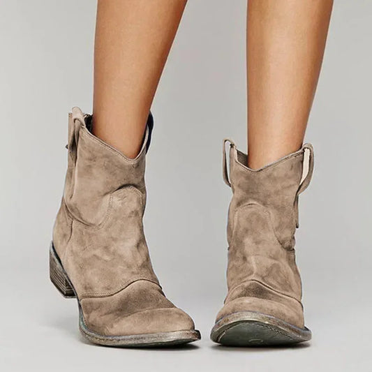 Rugged Cowboy Ankle Boots - VibreMode