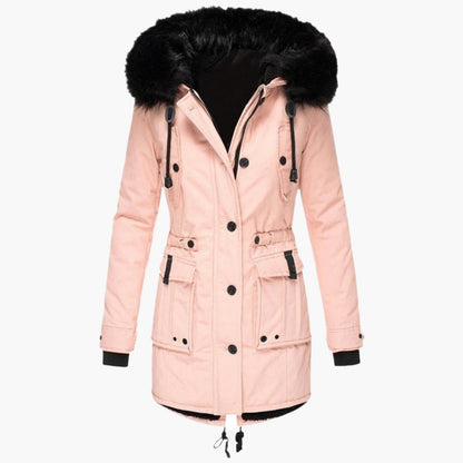 Women's Hooded Parka Coat Insulated Waterproof Black