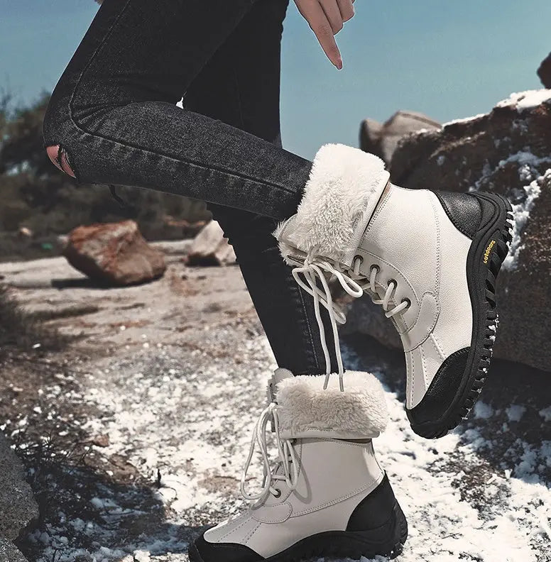 Waterproof Fleece Boots for Women – Stylish & Cozy