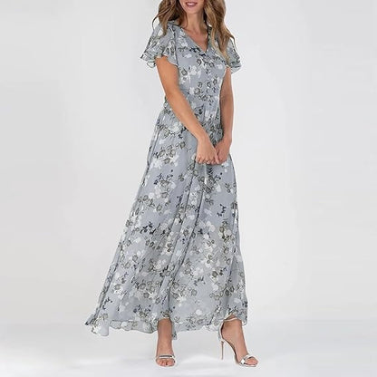 Beautiful Blossom Long Summer Dress - VibreMode