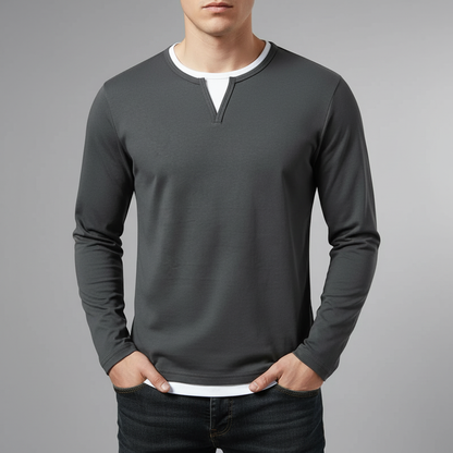 Men's Henley Long Sleeve Shirt