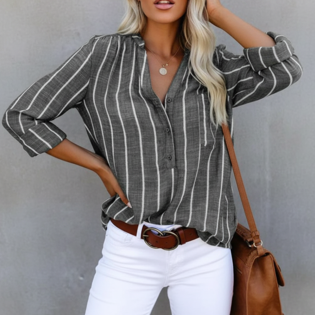 Women's Stripe Cotton Summer Shirt