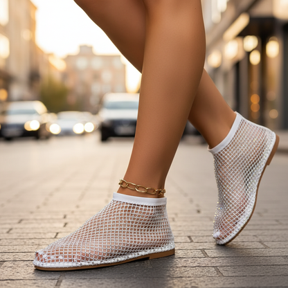 Women's Rhinestone Midnight Blue Flat Shoes