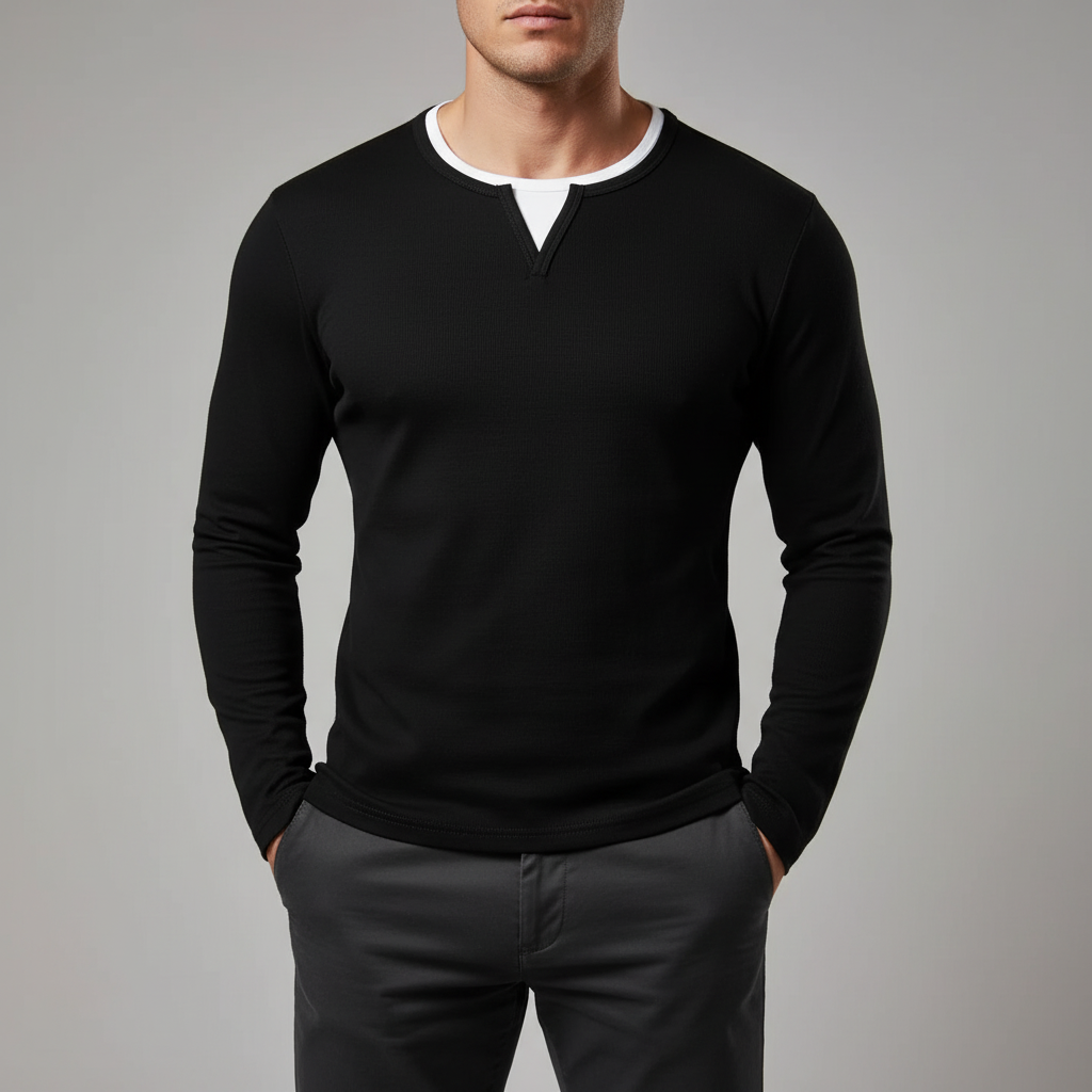 Men's Henley Long Sleeve Shirt