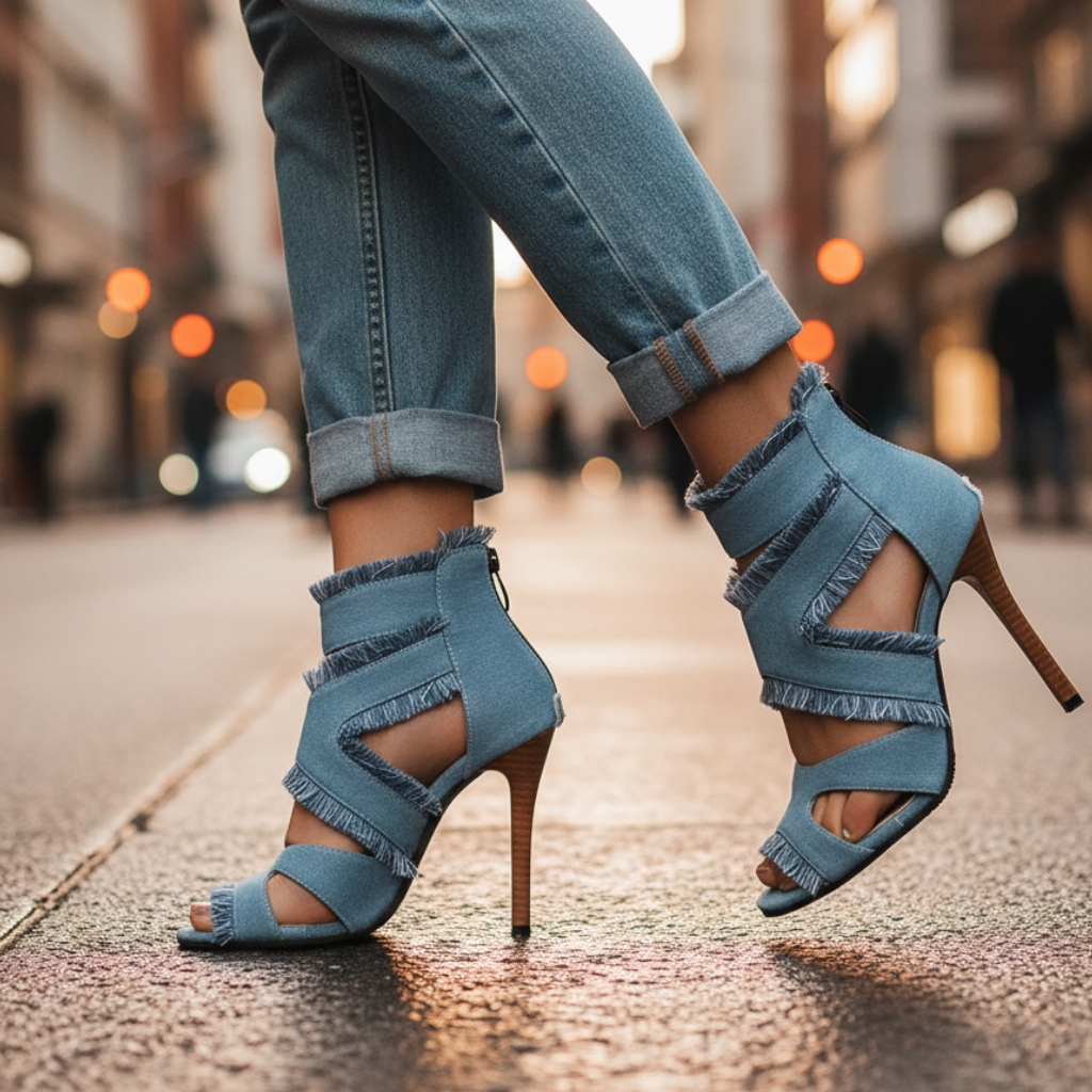 Women's Gladiator Thin Heel Sandals - VibreMode