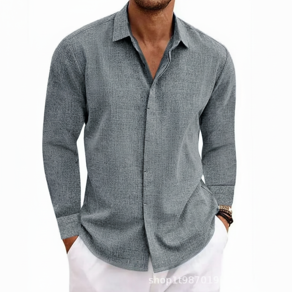 Shoreline Men's Collared Full Sleeve Shirt