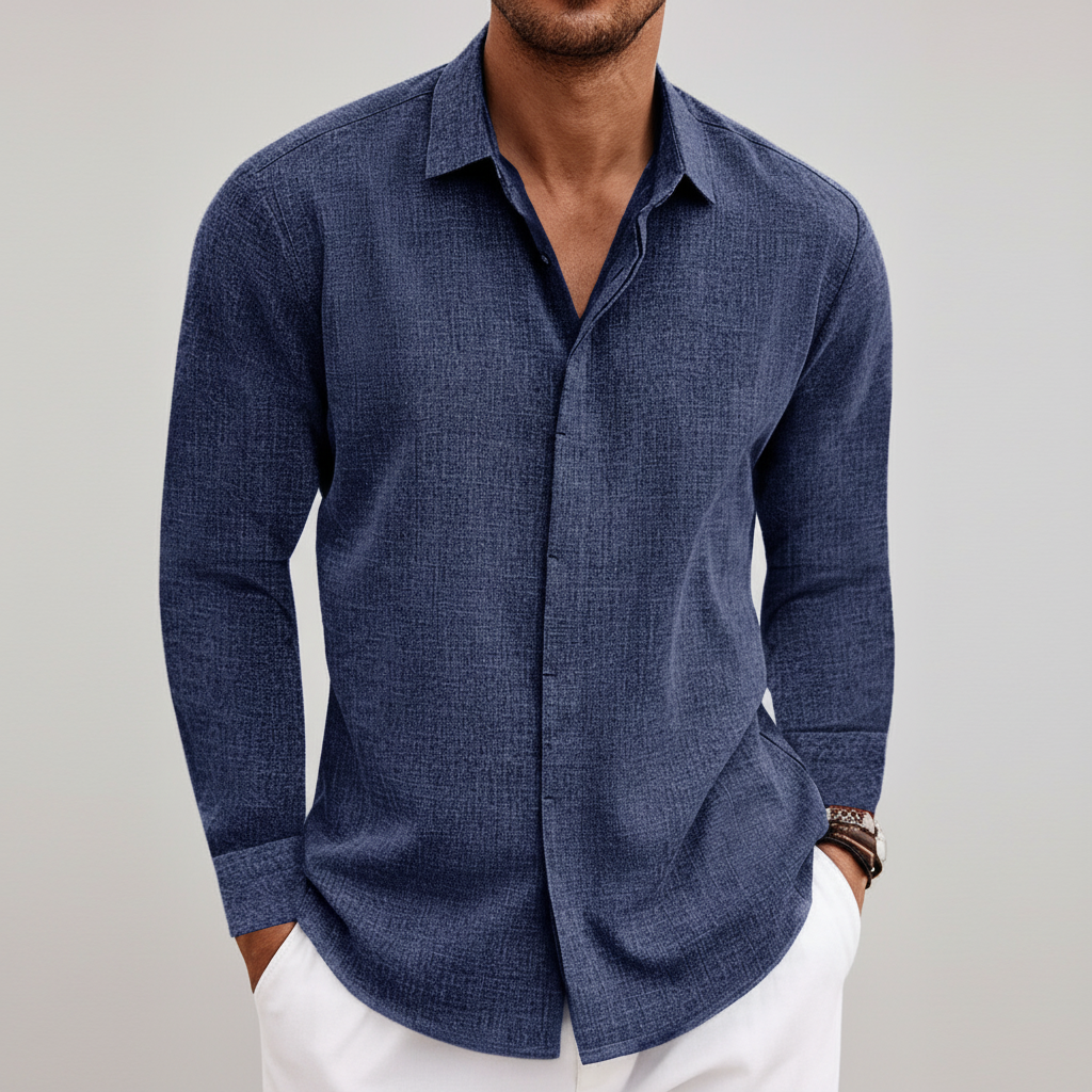 Shoreline Men's Collared Full Sleeve Shirt