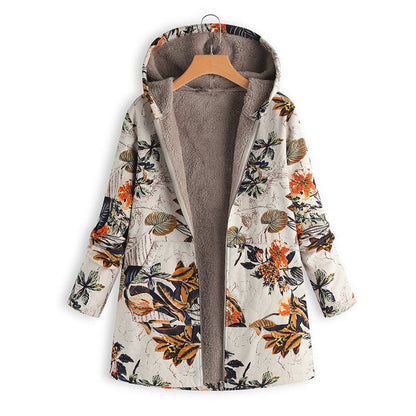 Womens Printed Jacket Front Pockets