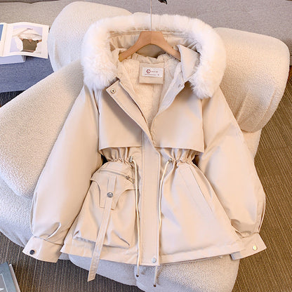 Women's Hooded Belted Short Coat