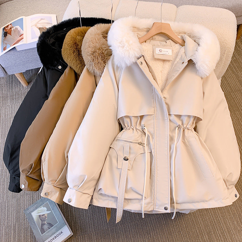 Women's Fur Trimmed Winter Coat - VibreMode