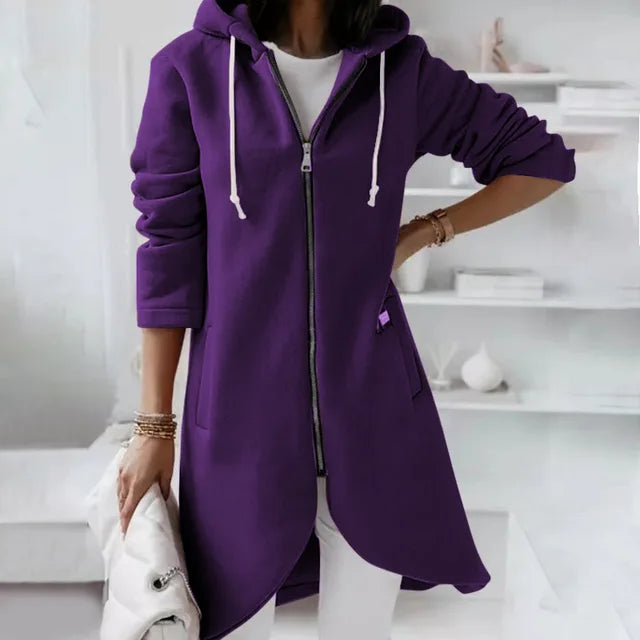 Women's Hooded Jacket Soft Fleece Black