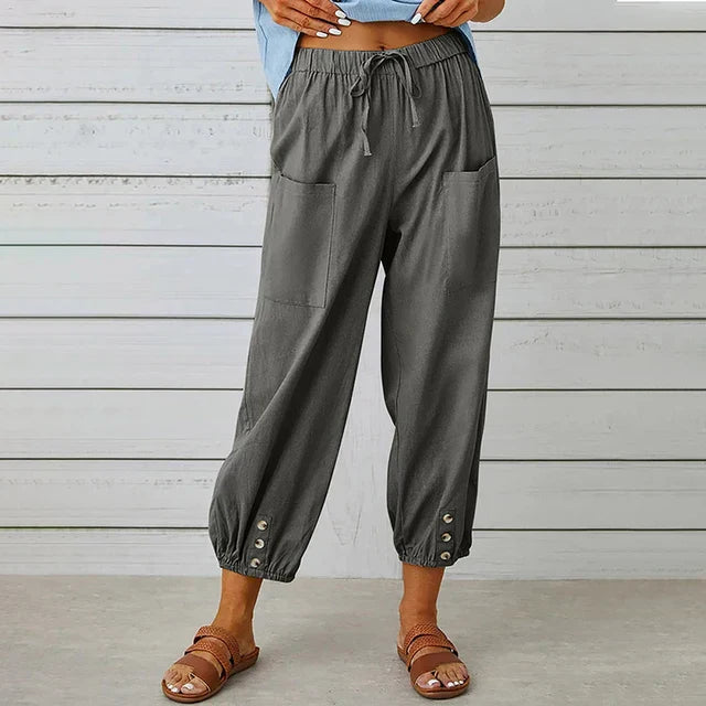 Comfortable High Waisted Casual Pants