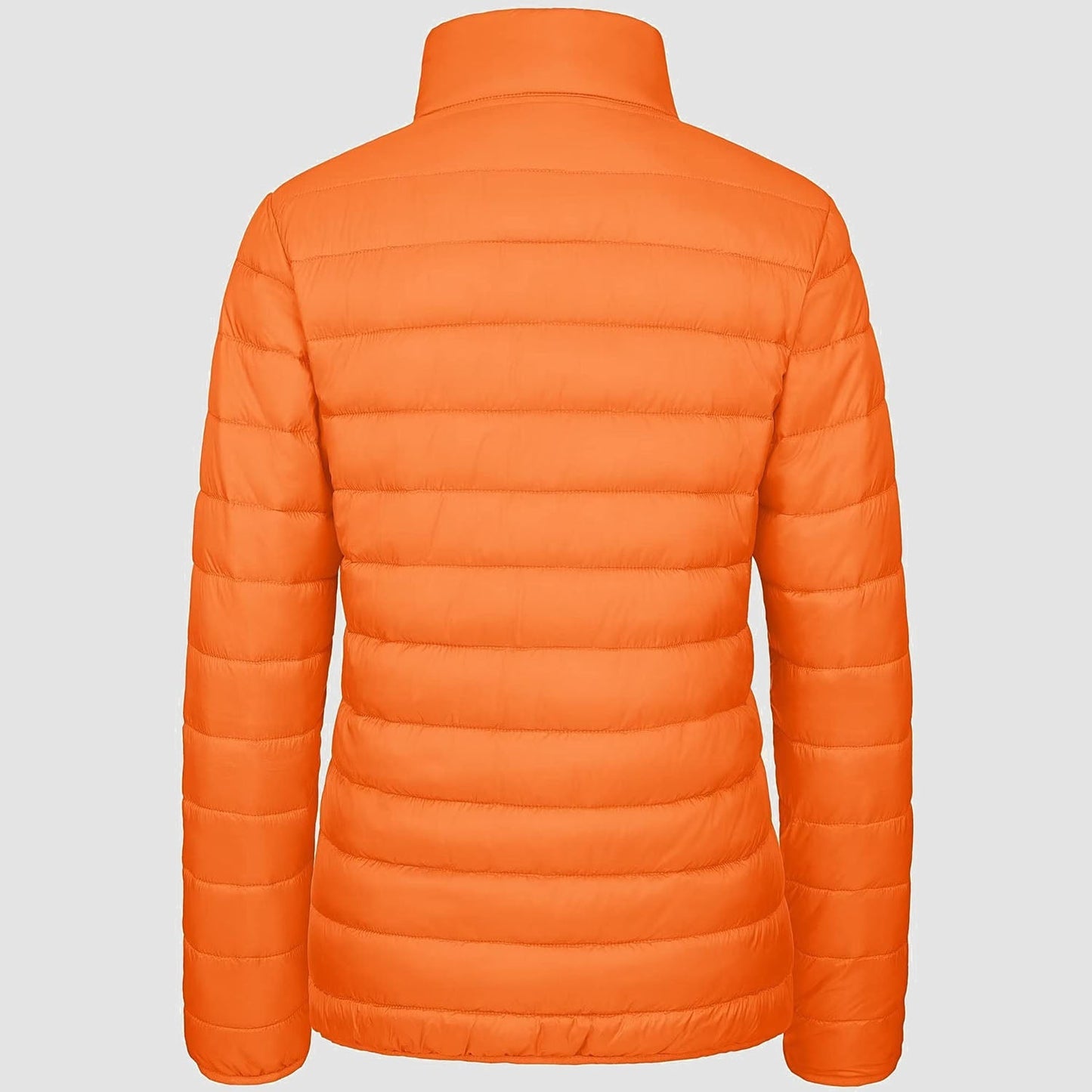 Women's Quilted Puffer Jacket Lightweight Full Zip Black