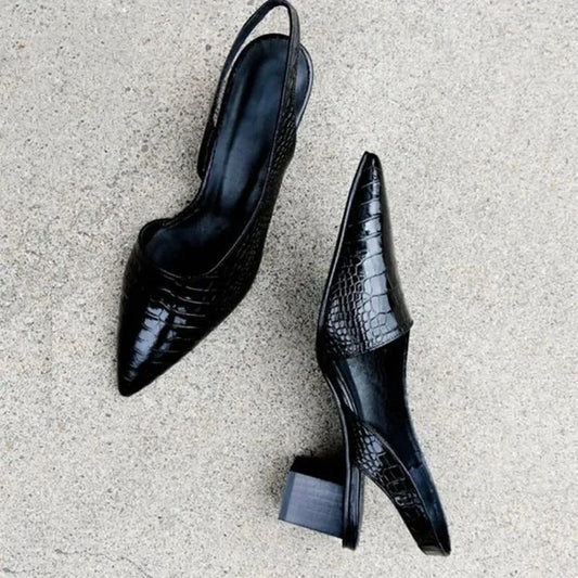 Ladies Classic Low Heel Spring Shoes - VibreMode