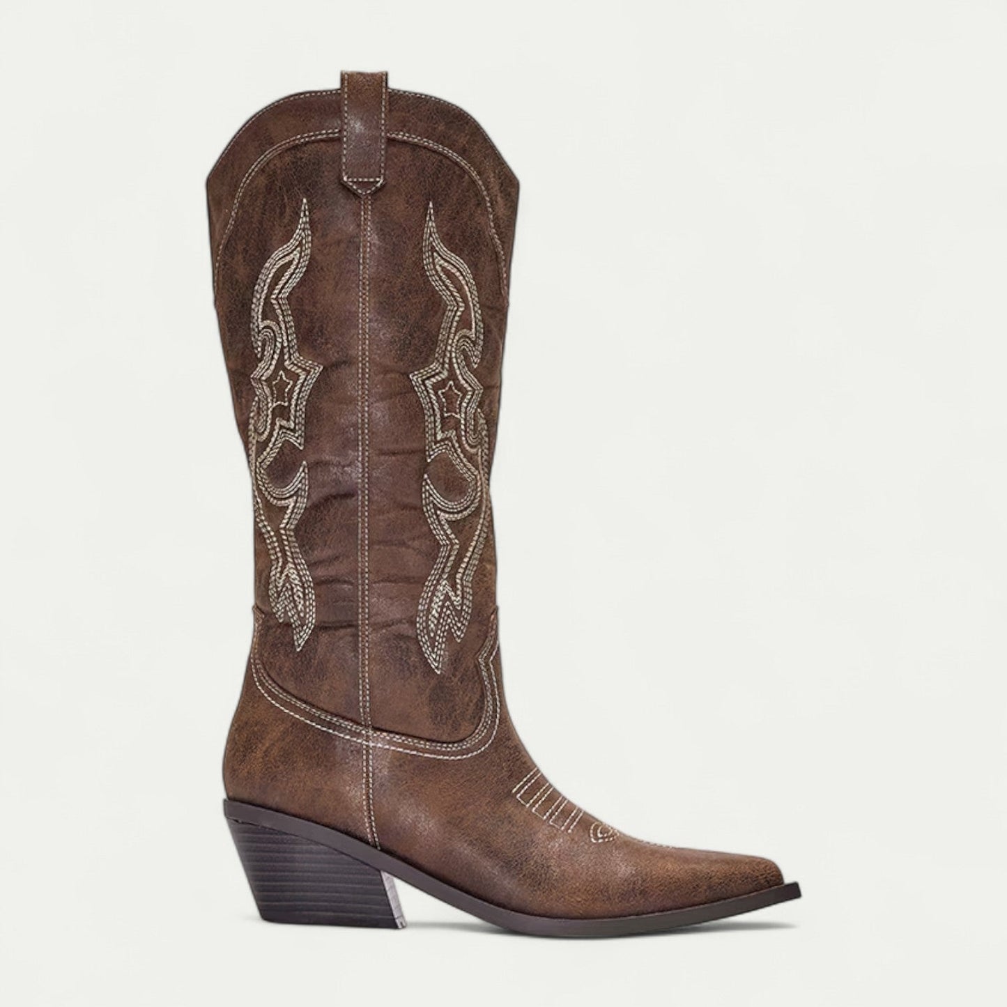 Women's Western Pointed Toe Boots Calf High