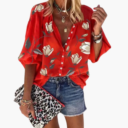 Women's Floral Blouse Woven