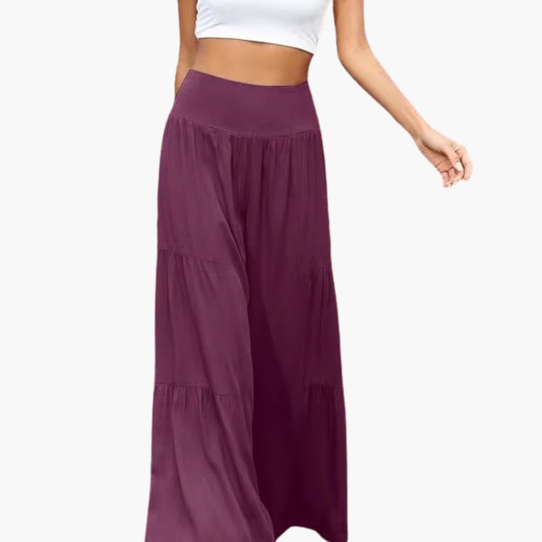 Women's Wide Leg High Waist Pleated Pants