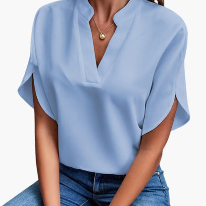 Women's Long Sleeve Blouse Round Neck