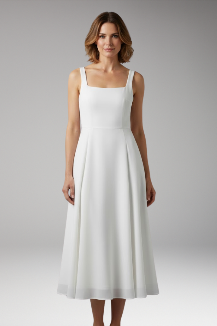 Women's Sleeveless Solid Dress Classic Silhouette