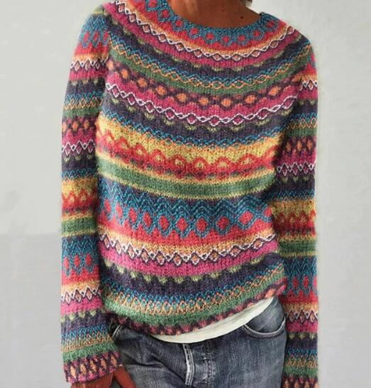 Women's Striped Sweater High Quality - VibreMode