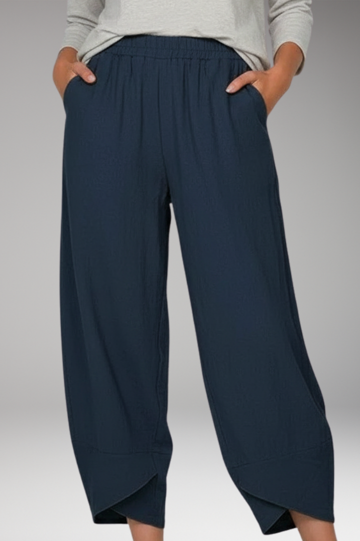 Women's Cropped Pants Side Pockets