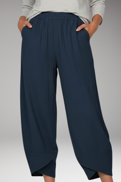 Women's Cropped Pants Side Pockets