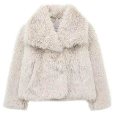 Chic Ladies Short Faux Fur Coat